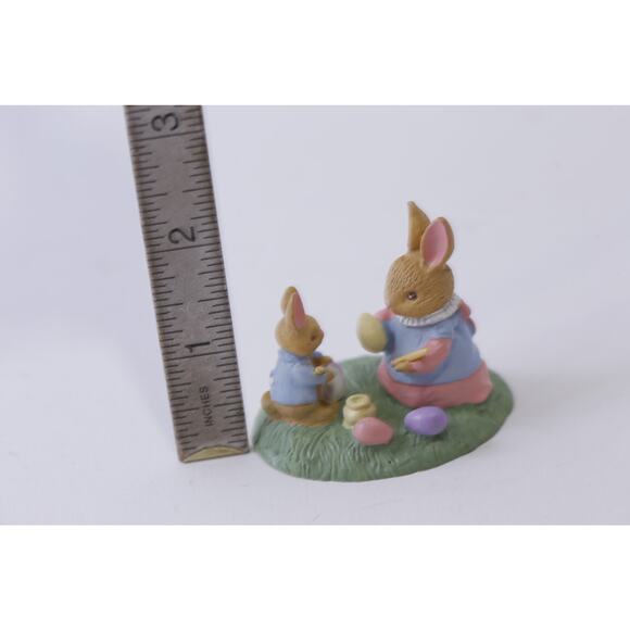 Forest, Friends, Easter, Fun, Bunnies, Painting, Eggs, PVC Figure, Vintage, Toy, - Picture 3 of 3